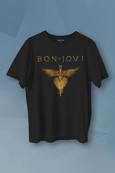 Kendim Seçtim Jon Bon Jovi Μουσική Κιθάρα Rock Unisex κοντομάνικο μπλουζάκι μ...
