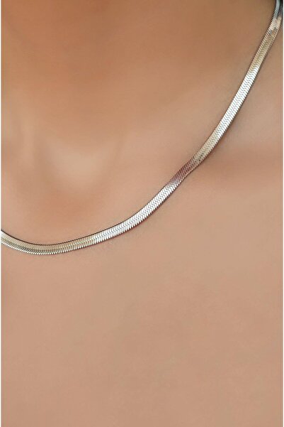 Sacce Scarves&Accessories Rose Color Steel Italian Chain Necklace