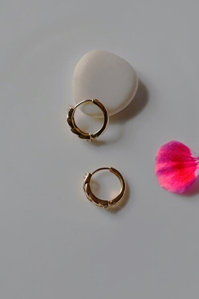 Sacce Scarves&Accessories Zincir Modelli Halka Küpe Rose Gold