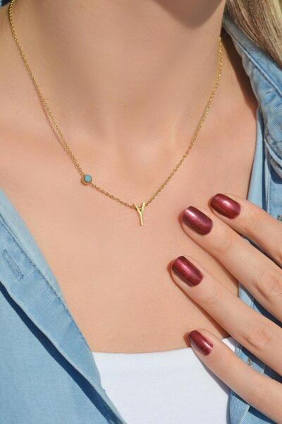 Sacce Scarves&Accessories Gold Çelik Harf Kolye Y