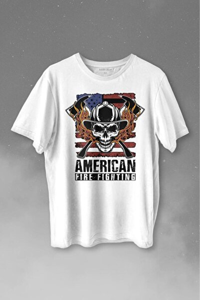 Kendim Seçtim Američka majica sa motivom vatrogasca, lubanje, pirata i čekića...