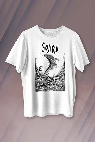 Kendim Seçtim Μπλουζάκι με στάμπα Gojira Fishes Shark Music Unisex T-shirt