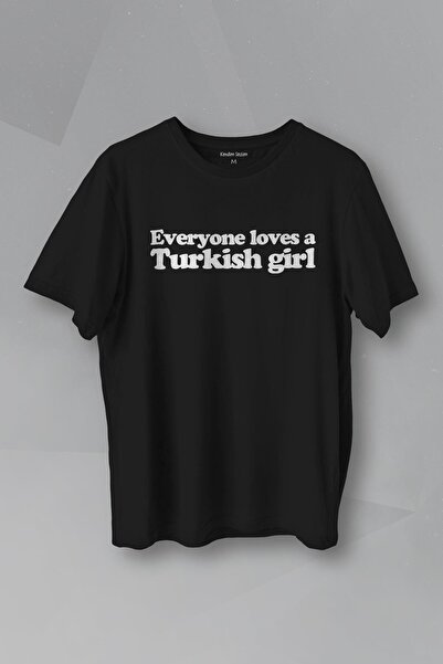 Kendim Seçtim Everyone Loves A Turkish Girl Γυναικείο T-Shirt με στάμπα μπλου...