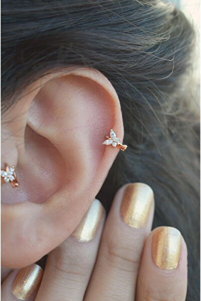 Sacce Scarves&Accessories Rose Mini Kelebek Tragus Piercing