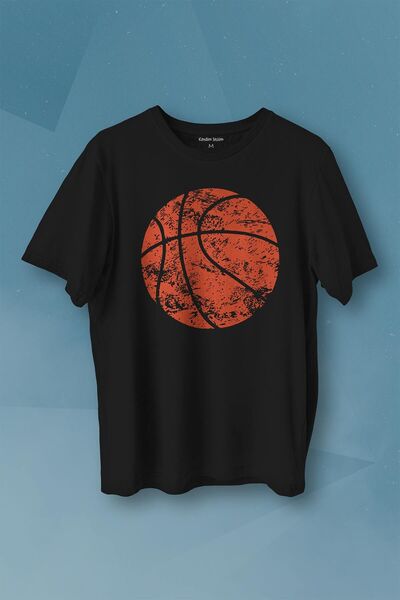 Kendim Seçtim Košarkaška vintage grunge retro majica sa loptom Štampano unise...