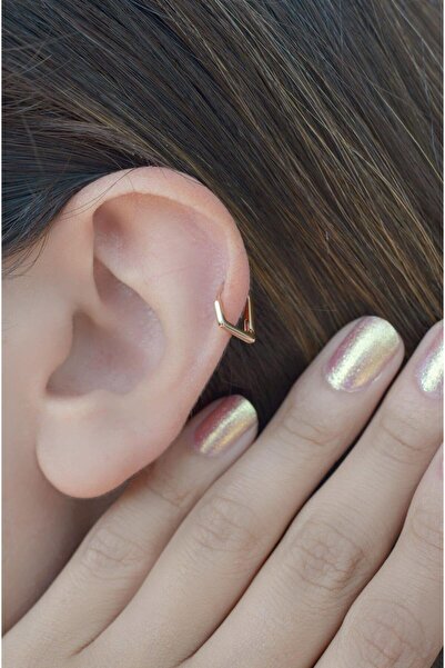 Sacce Scarves&Accessories Üçgen Piercing Tragus Helix Kıkırdak Küpesi