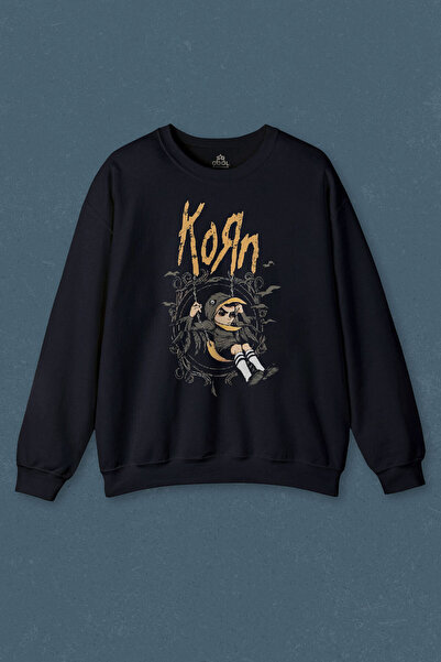 so cool Hanorac Albastru Marin Korn Metal Rock Muzică Imprimat Transpirație U...