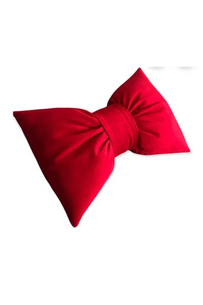 Hobizer Textile Decorative Bow Pouf Pillow 50X40 cm