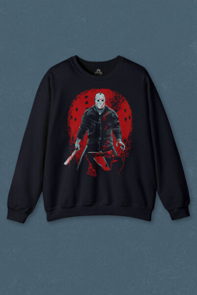 so cool Hanorac albastru bleumarin Jason 13Friday Horror Movie Vineri Hallowe...