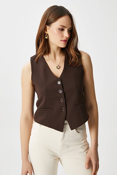 Ritnice Women's Milena Lined Brown Vest