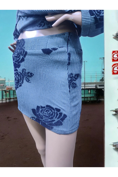 modayiğit Kadife fitilli mini etek