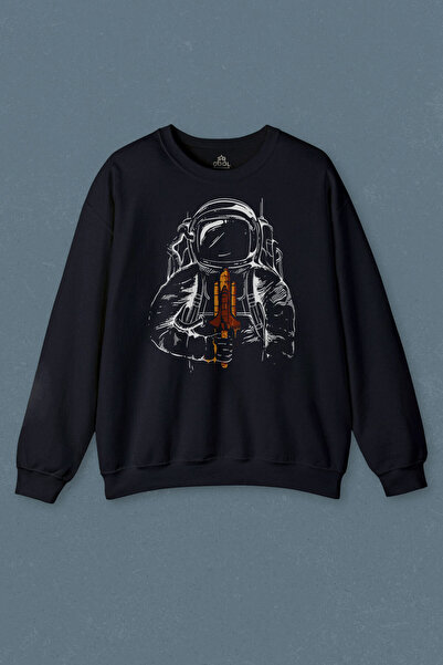 so cool Hanorac Albastru Marin Astronaut Space Cosmos Space Galaxy Planet Imprimat Transpirație Unisex