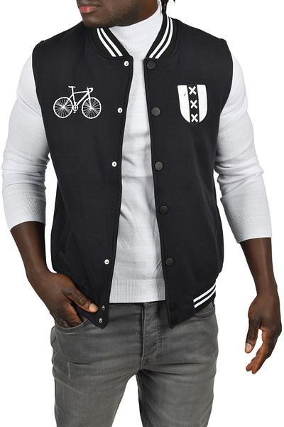DeepSEA Vestă pentru bărbați, albastru bleumarin închis, broderie pentru biciclete, brodata cu trei fire în interior 2304773