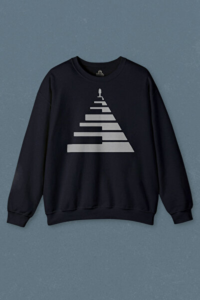 so cool Hanorac bleumarin Tie Taste de pian Piano Tie Imprimat Sweat unisex