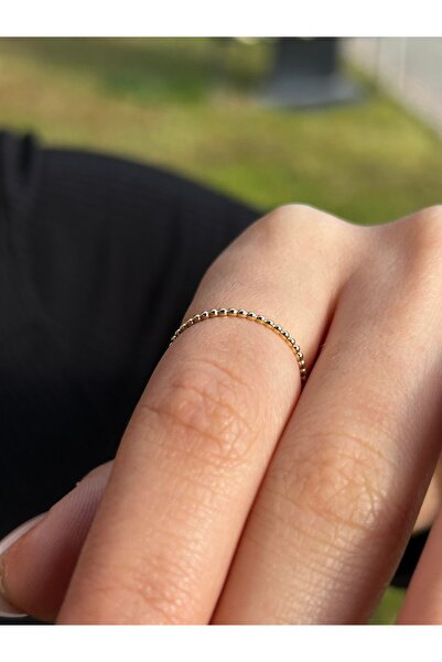 Goldium Jewellery Goldium 14 Ayar Altın Yarımtur Minimal Tarz Yüzük Ile Sadelikte Işıltı