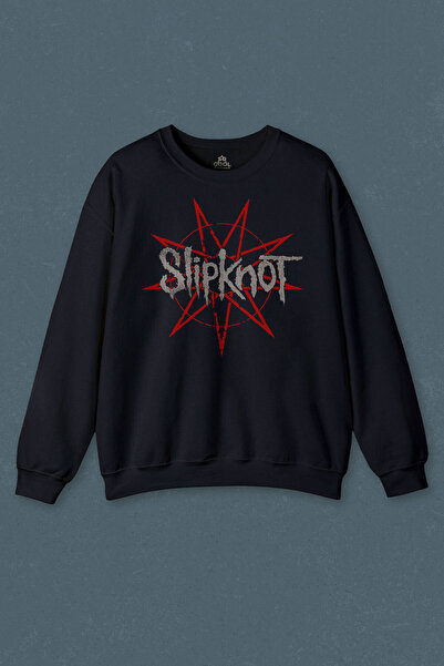 so cool Hanorac bleumarin Slipknot Red Star Rock Metal Music Printed Sweat Un...