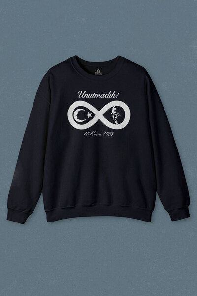 so cool سويت شيرت أزرق كحلي غازي مصطفى كمال أتاتورك 1881 10 نوفمبر 1938 مطبوع...