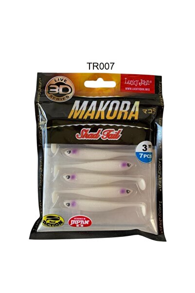 LUCKY JOHN Makora 3D Shad Tail 3'' (7.62 cm) 7'li Paket Silikon Yem TR007