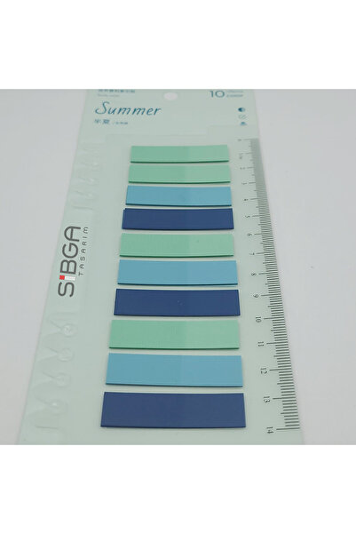 sibga tasarım Şeffaf Yeşil Mavi Postit Post-it Post It. Kitap Ayracı Ayraç Postit Sticker 200 Yaprak