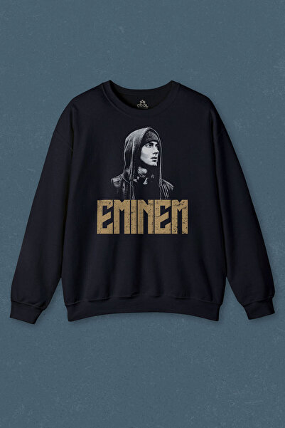 so cool سويت شيرت أزرق داكن Eminem Rap Hiphop 8 Mile Shady مطبوع للجنسين