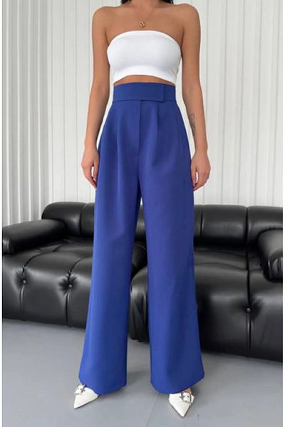 ModaDeniz Women's Velcro Closure Palazzo Pants