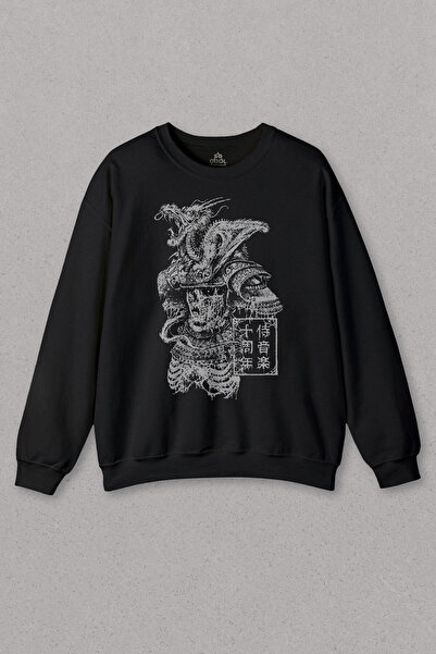 so cool سويت شيرت للجنسين ساموراي ياباني ساموراي ياباني ملابس الشارع مطبوع حضري