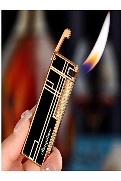 HK GİFT SHOP 2025 parlak ses iş yan sürgülü taşlama tekerlek gaz çakmak sigar...