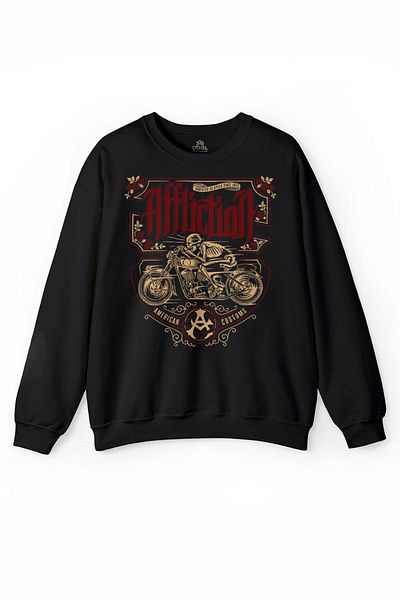 so cool Death Rider Affliction Hanorac imprimat pentru motocicleta Death Rider