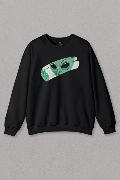 so cool Unisex dukserica UFO vanzemaljac zelena E.T. NASA planeta Štampano du...