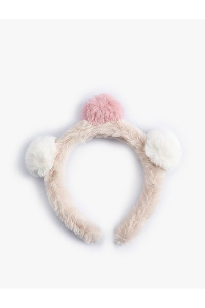 Koton Plush Crown with Pompom Detail