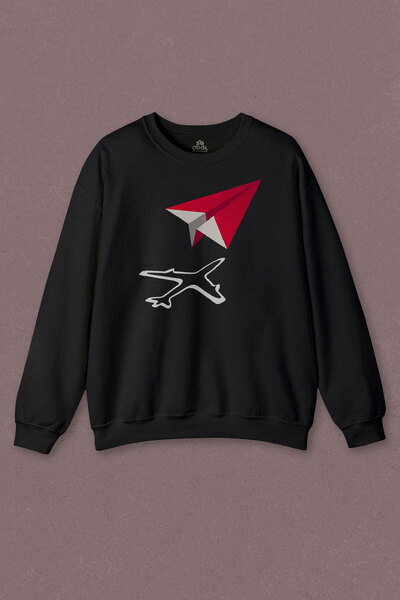 so cool Hanorac unisex Paper Airplane Dreams Lives Fly Pilot Printed Sweat