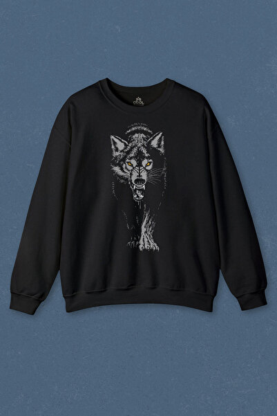 so cool Unisex dukserica Bozkurt Vukova glava Vuk Siva Bozkurt Štampano Znoj