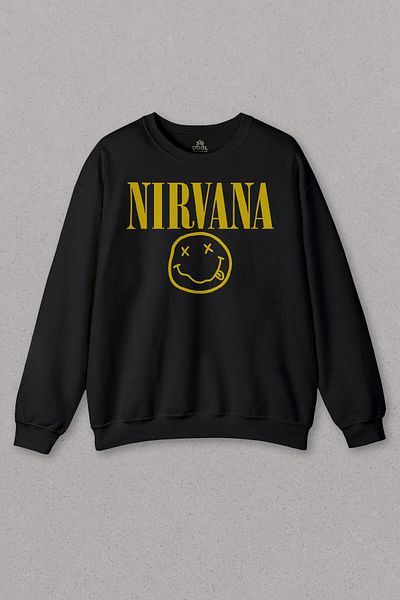 so cool Hanorac unisex Logo Nirvana Hanson Music Group Transpirație imprimată Nirvana Music Grou