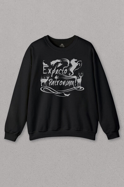 so cool Unisex crna majica Harry Deer Expecto Patronum film Štampano