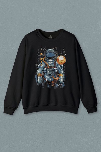 so cool Astronaut care călătorește pe o navă spațială Cosmos Meteorite Imprimat Hanorac