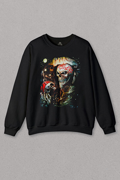 so cool Crna majica sa lubanjom, piratska lubanja Štampano unisex