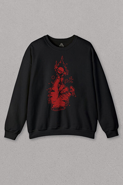 so cool Unisex dukserica Ruka u svemiru Saturnovi prstenovi Crtež Lizalica Pa...