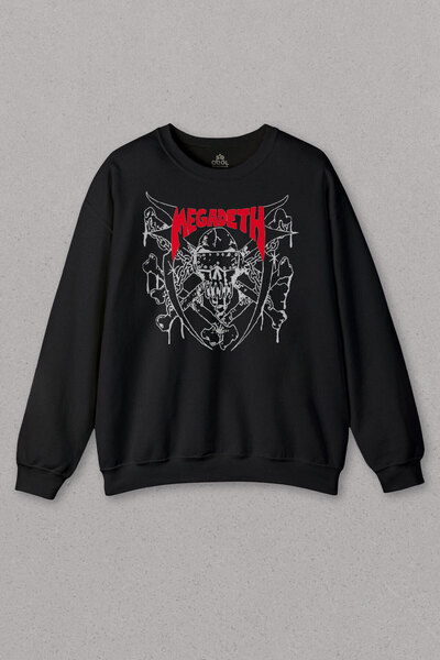 so cool Crna majica Megadeth 1983 Crveni Dave Mustaine Heavy Metal Štampano Znoj