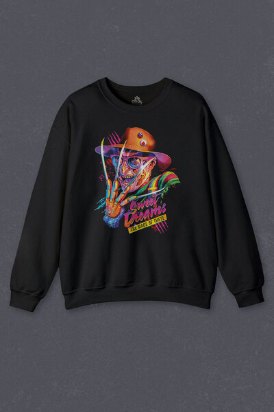 so cool سويت شيرت فريدي كروجر سويت دريمز للجنسين مطبوع عليه سويت دريمز للهالوين