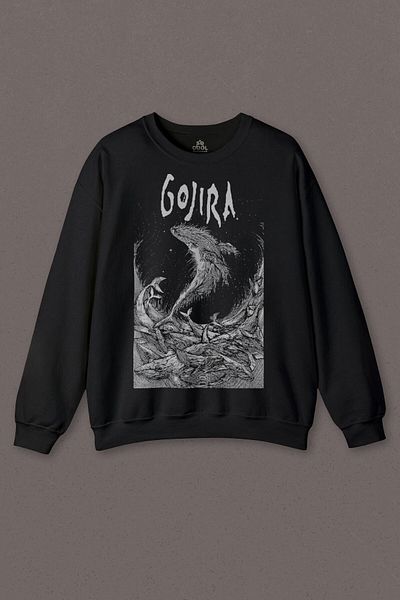 so cool Gojira Fishes Shark Music Printed Sweatshirt