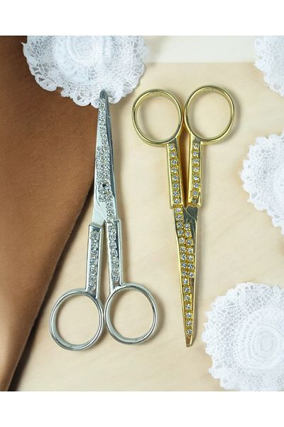 CyzHome Lyra Gold and Silver Stone Promise Scissors Organization