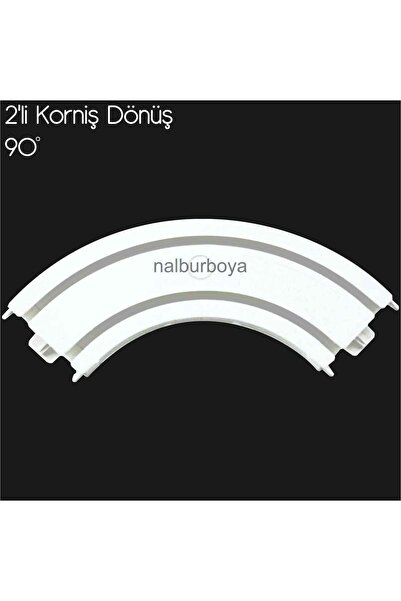 Genel Markalar Korniş Perde Rayı Köşesi 2'li Dönüş Plastik 90 Derece-perdeleriniz Takılmadan Rahat Döner-dayanıklı
