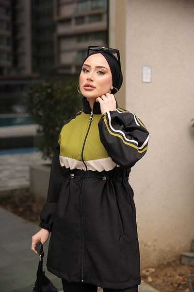 MİMİ Luxury Wear Σετ Φούτερ Hijab με φερμουάρ - Σετ των δύο