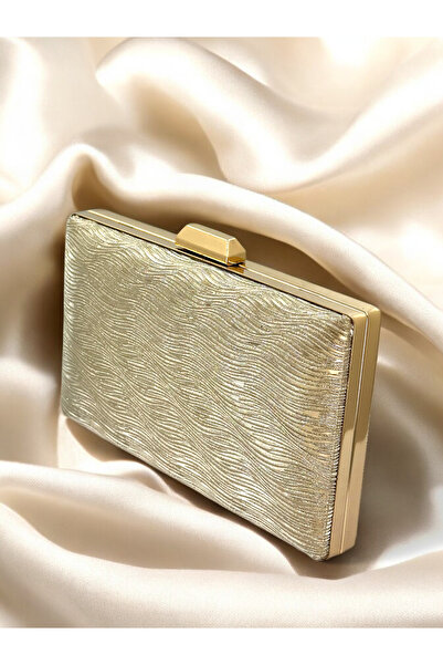 Wedding Fashion Auriu Aur Dore Culoare Rochie de Seara Geanta Laser Model Por...