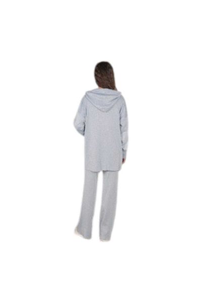 Melike Tatar Women's Mercerized Glitter Knitwear Pants Cardigan Set
