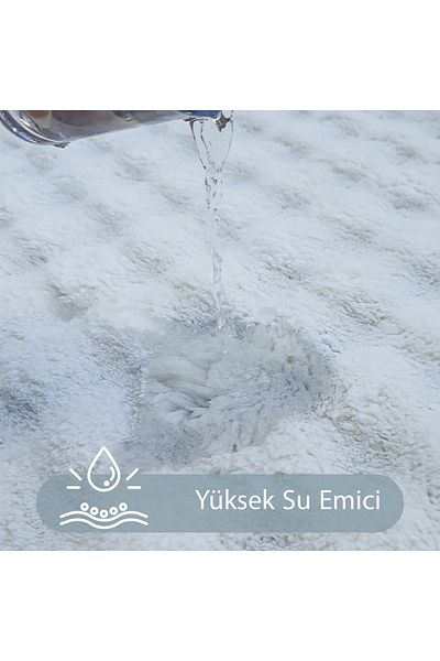 Bonny Home Bubble Cream Σετ Πατάκι Μπάνιου 2 τεμαχίων Μεγάλου Μεγέθους Σετ Τουαλέτας Πλενόμενο με Αντιολισθητική Βάση