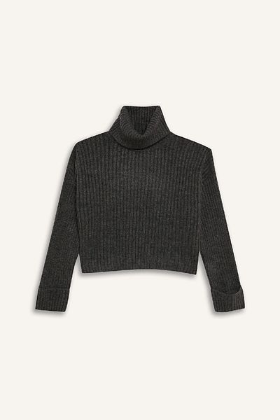 DeFacto Oversize Wide Fit Turtleneck Knitwear Sweater L0986Az24Cw