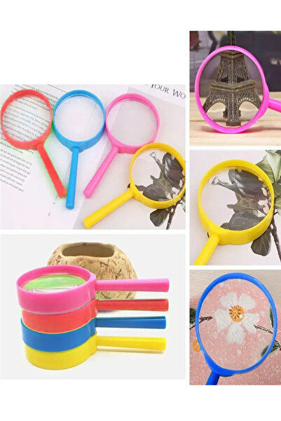 Hyd 12 Pcs Toy Plastic Magnifying Glasses Gift with Clear Bag Preschool Birthday Karne Gift