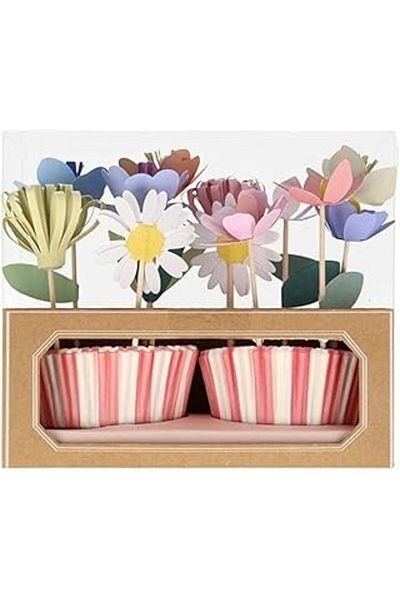 Meri Meri Set of 24 Flower Garden Cupcake