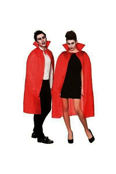CEKAVE Red Colored Collar Cloak 120 Cm